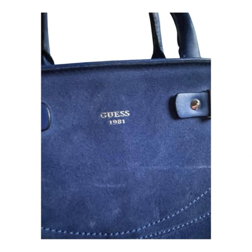 Guess suede leather Cobalt Blue‎ Kingsley Handbag/crossbody